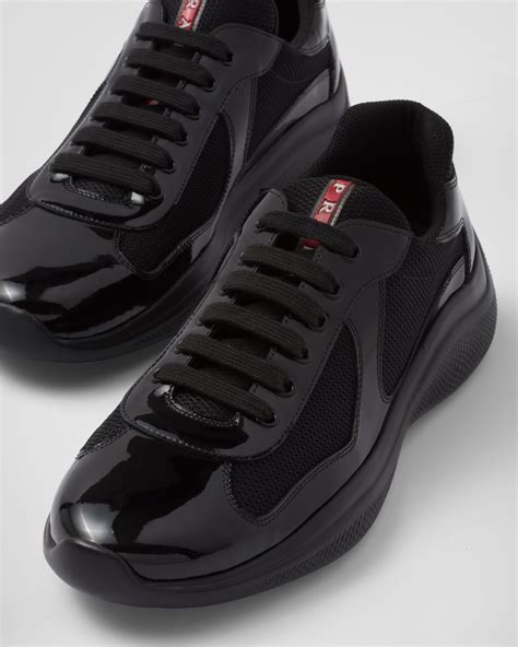 prada new america's cup leather and technical fabric sneakers|prada americas cup farfetch.